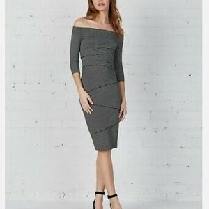 Bailey 44 Tiered Bandage Dress Womens Size Small Black White